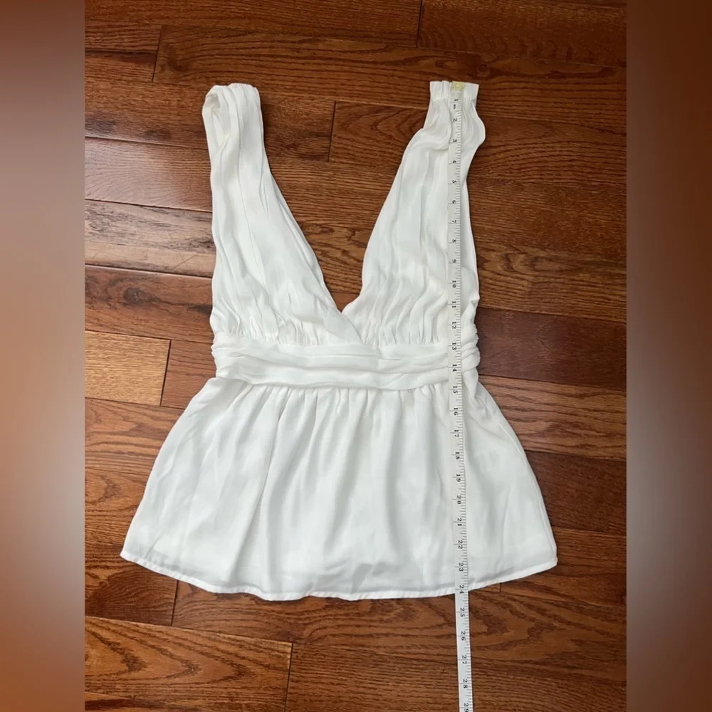 LULUS My Joy White Peplum Top Sz S - Picture 10 of 11
